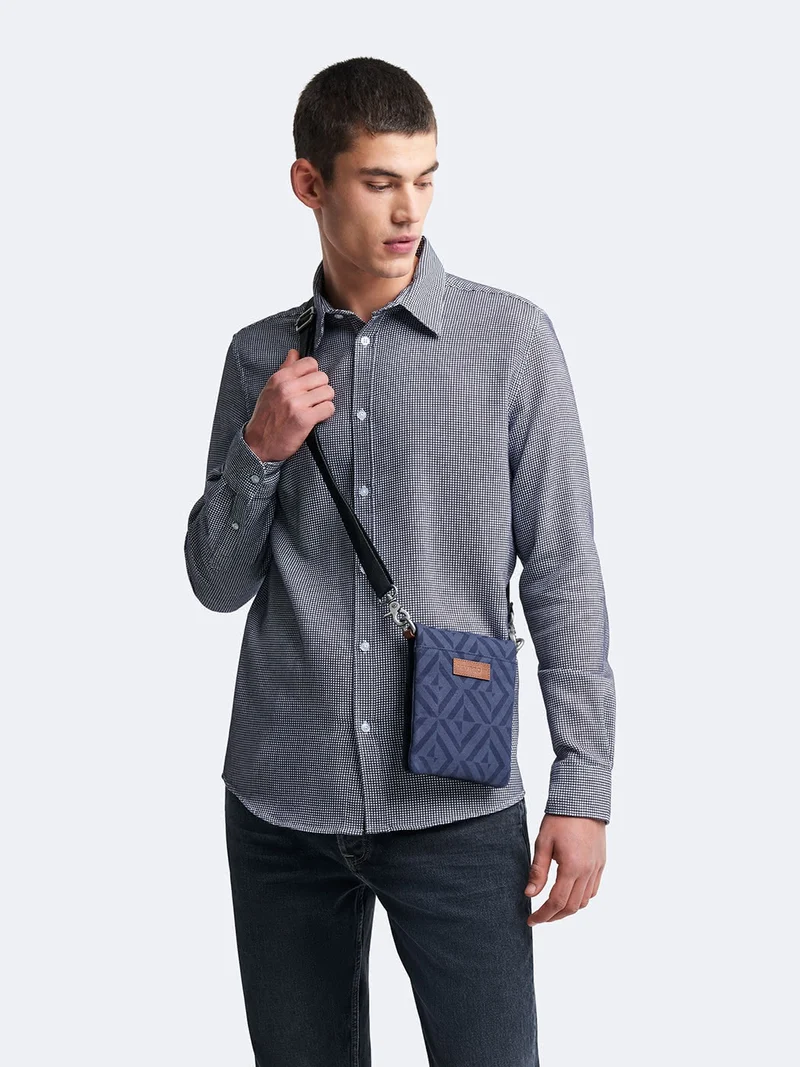 Petit sac bandoulière bi-matière