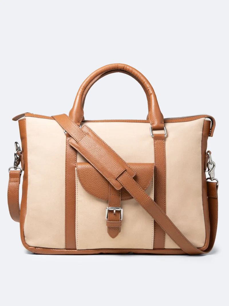 Sac ordinateur bi-matière