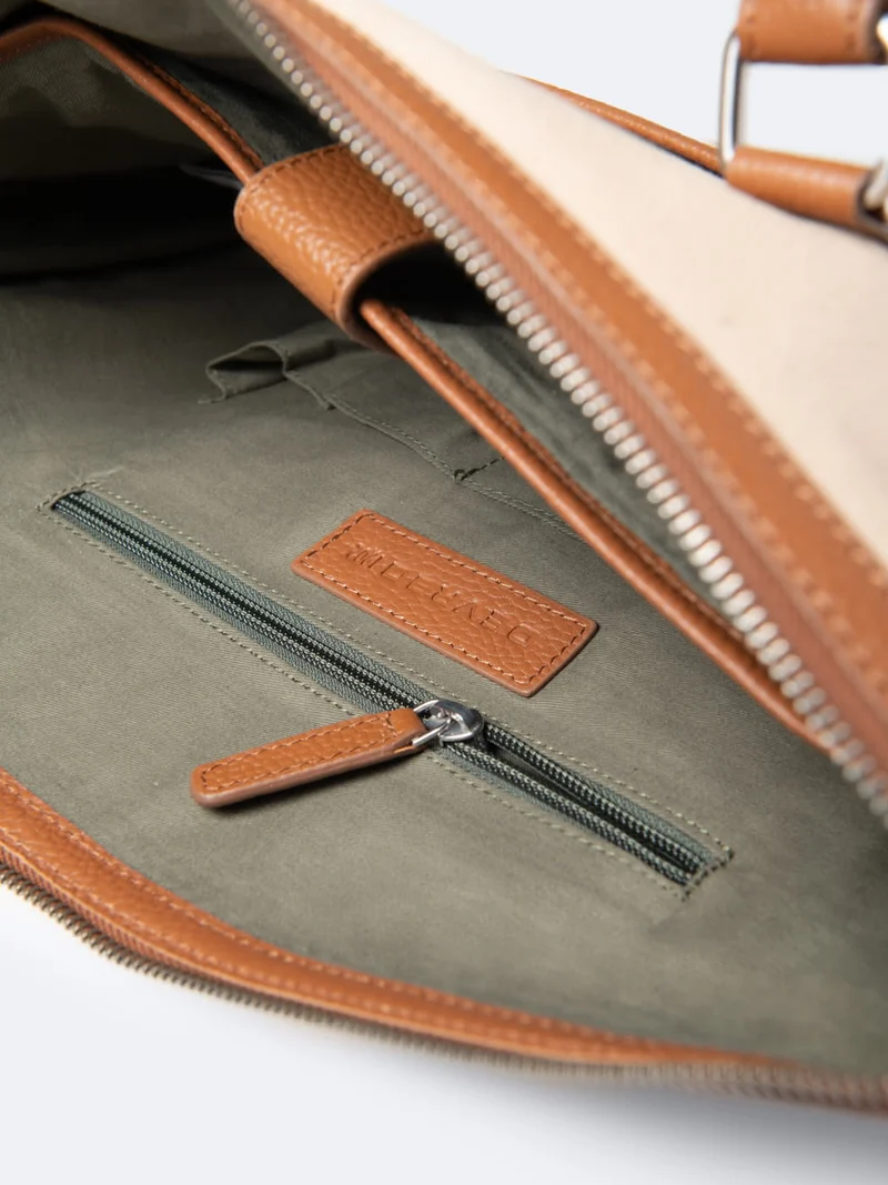 Sac ordinateur bi-matière