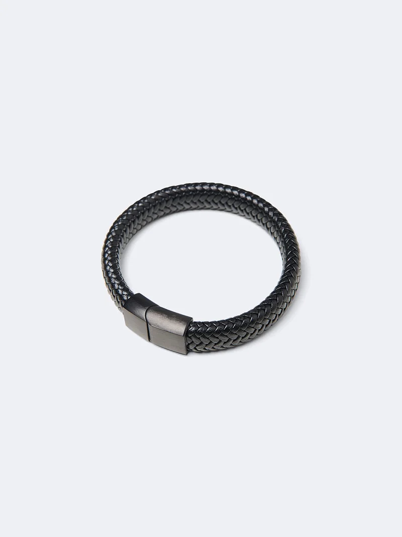 Bracelet en cuir tressé