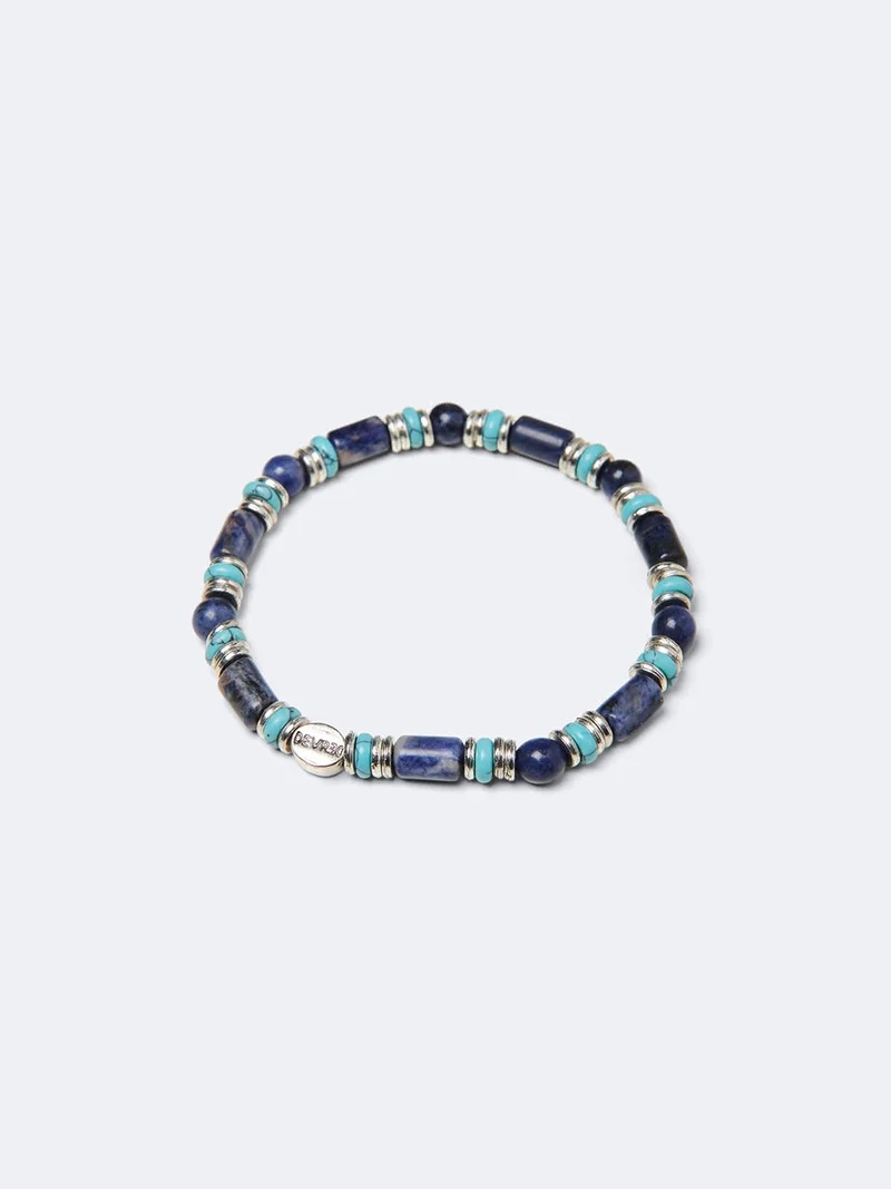 Bracelet bicolore en perle et bois