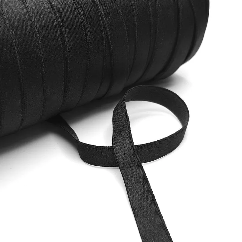 Élastique pour bretelles de soutien-gorge | 13 mm - 1/2″ | Noir