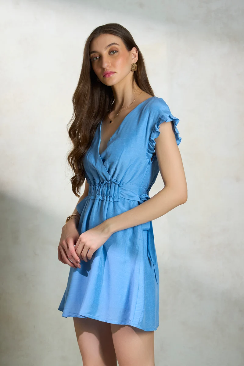Riana|Linen Cinched Dress