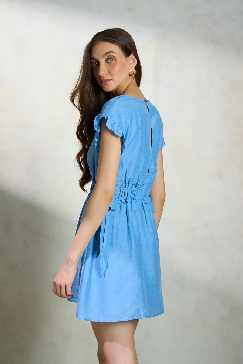 Riana|Linen Cinched Dress