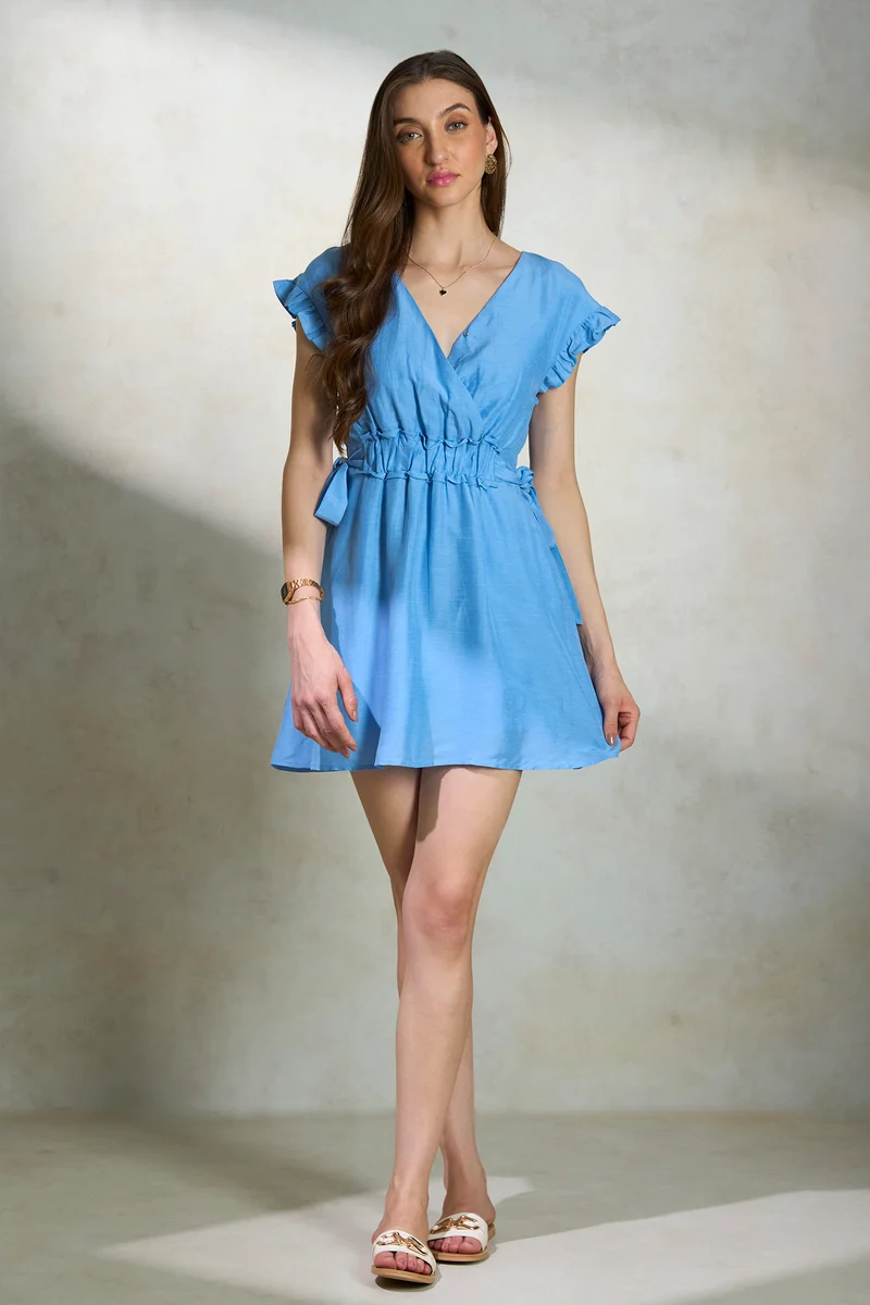 Riana|Linen Cinched Dress