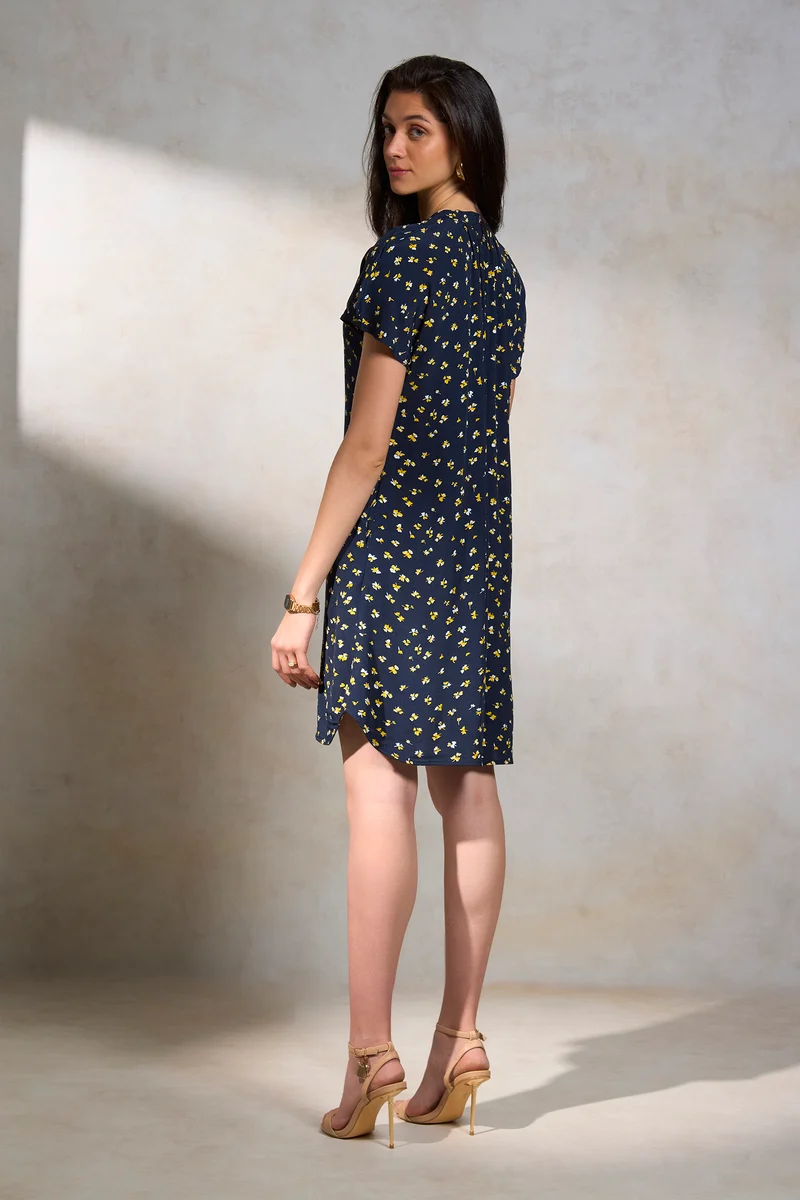 Dwiti|100% Viscose Relaxed Mini Dress
