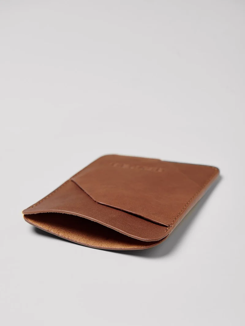 Porte-carte en cuir uni
