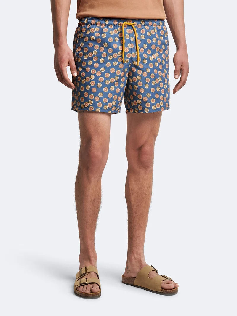 Short de bain fleuri