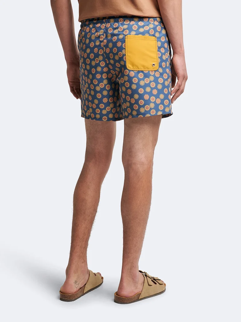 Short de bain fleuri