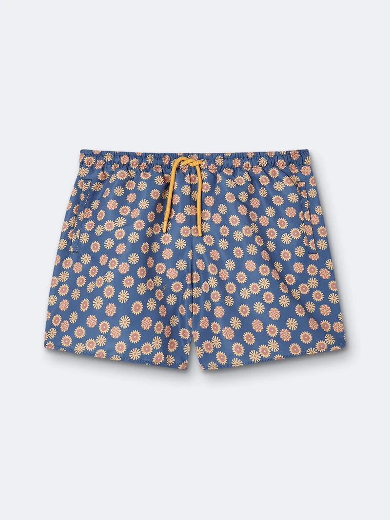 Short de bain fleuri