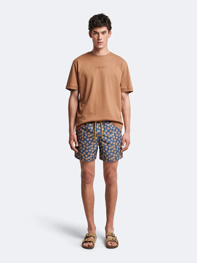Short de bain fleuri