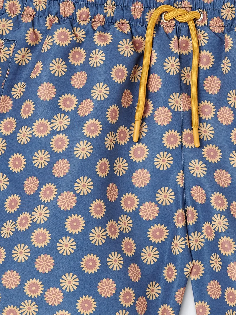 Short de bain fleuri