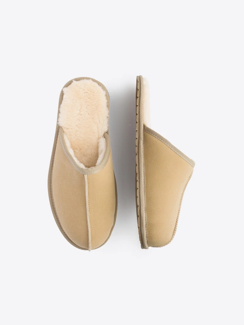 Chaussons d'intérieur fourrés