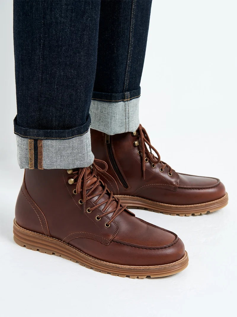 Bottines en cuir