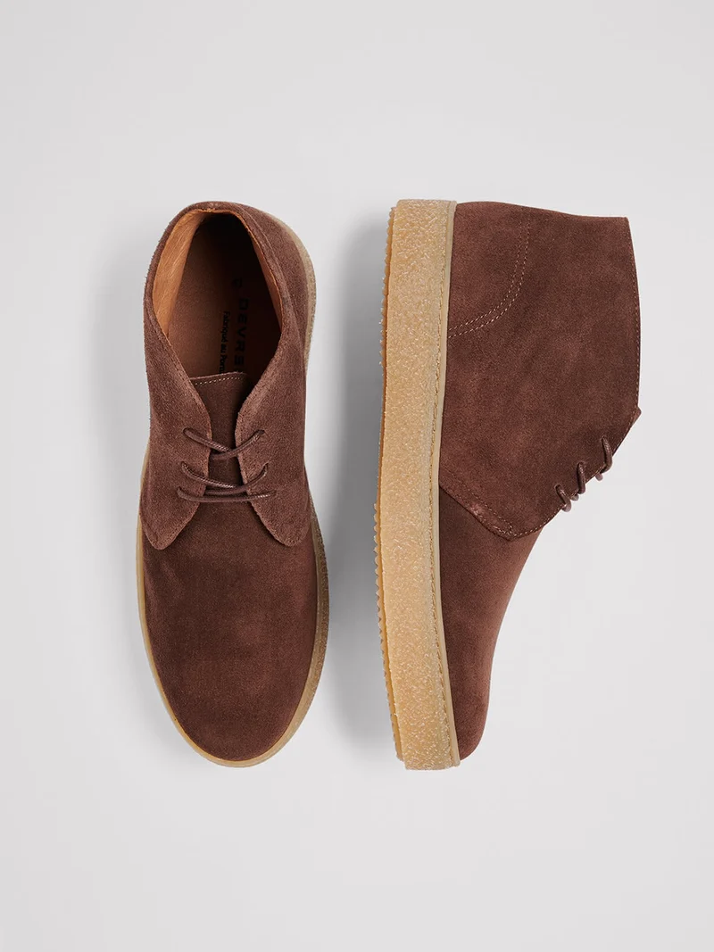 Bottines en cuir suédé