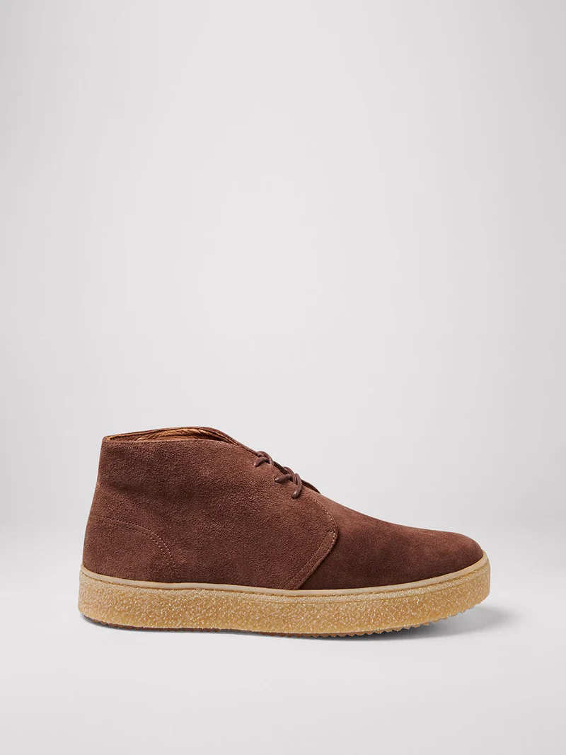 Bottines en cuir suédé