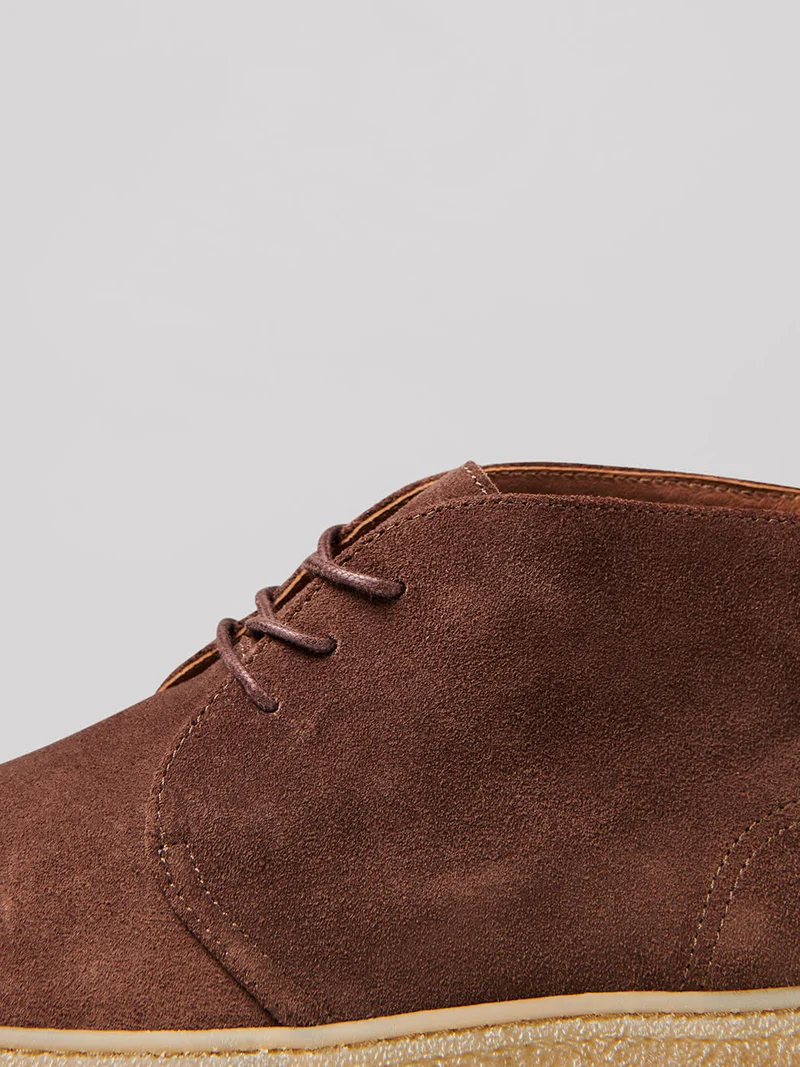 Bottines en cuir suédé