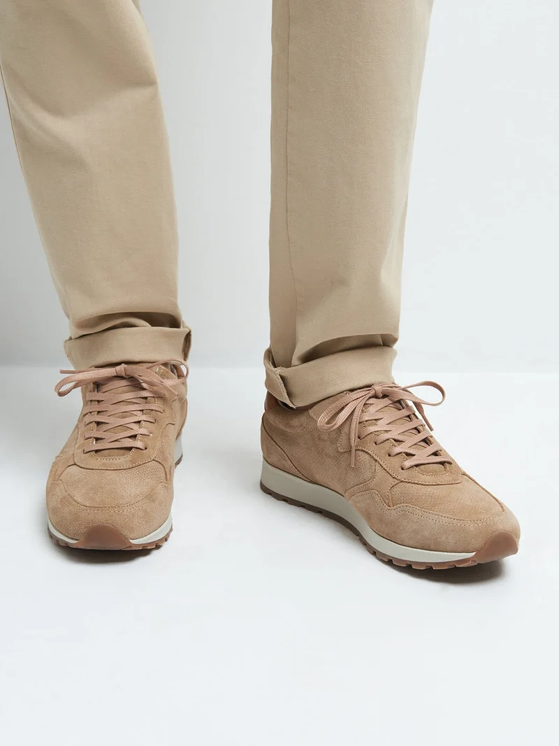 Baskets en cuir