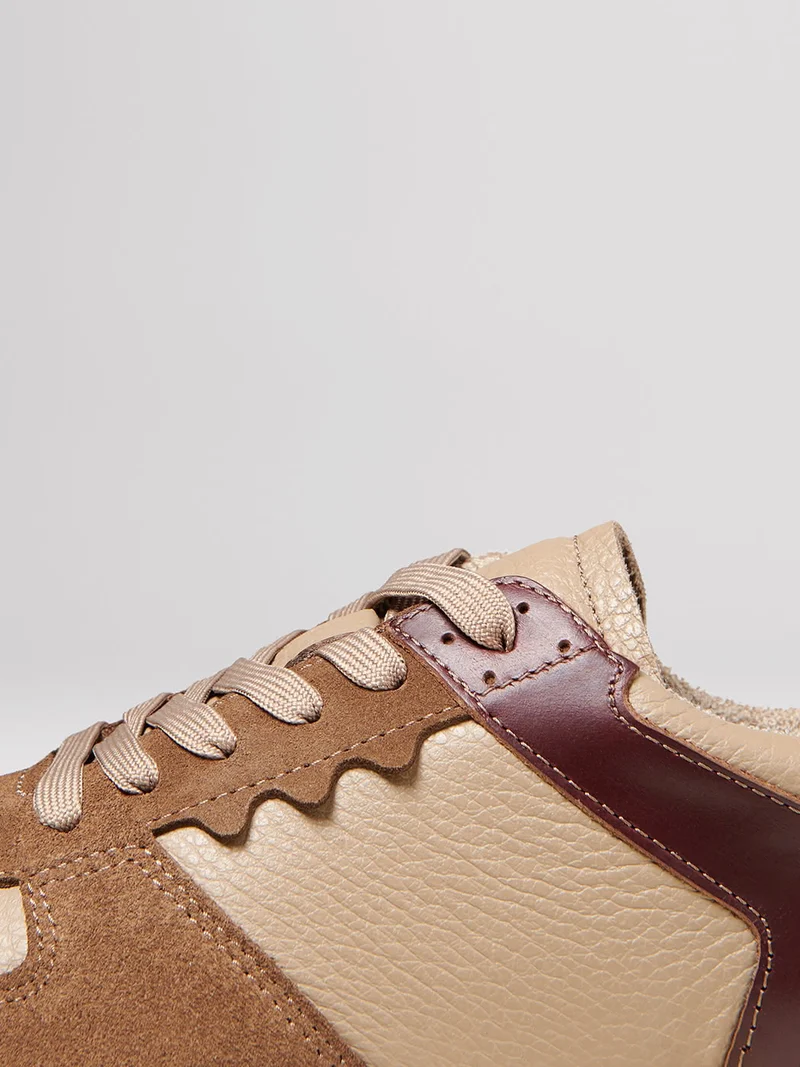 Baskets en cuir