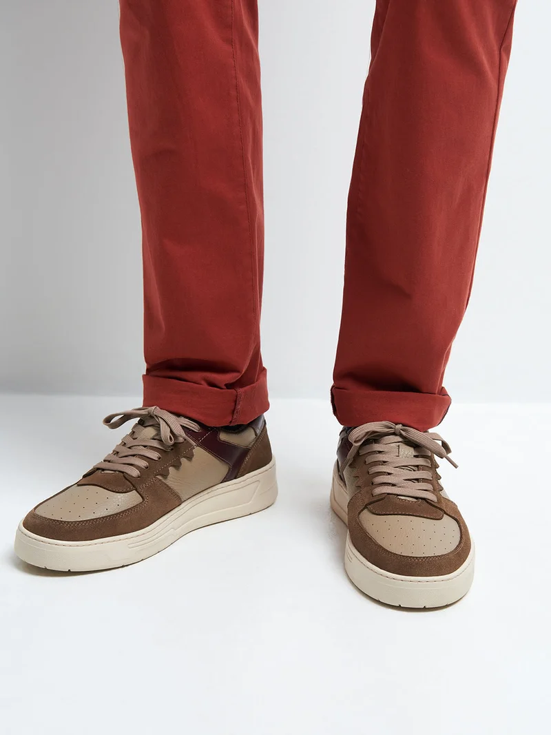 Baskets en cuir