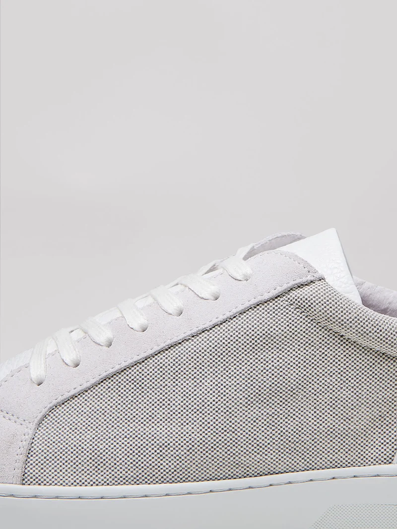 Baskets en cuir et textile