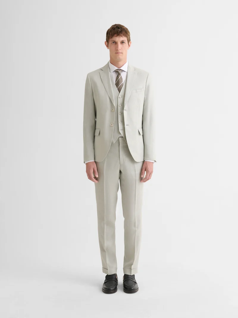 Veste de costume slim en lin