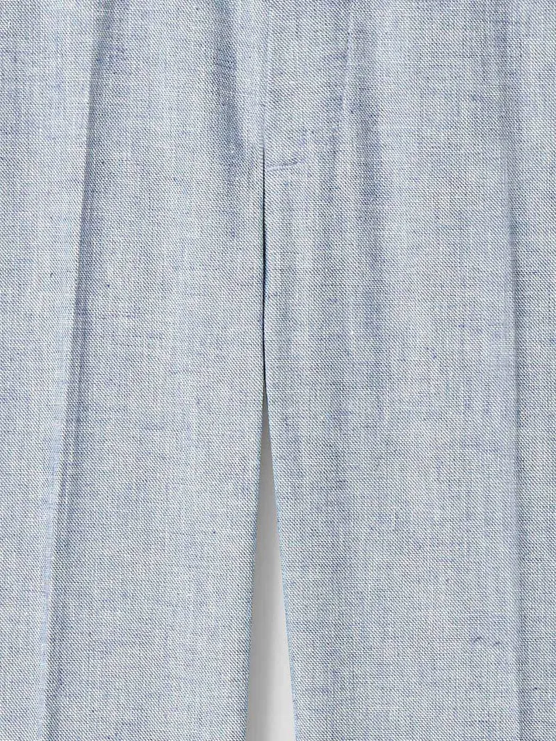 Pantalon de costume slim en coton lin