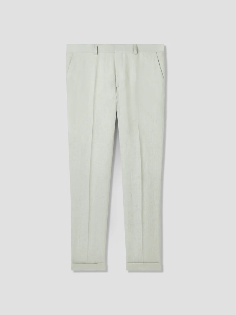 Pantalon de costume slim en lin