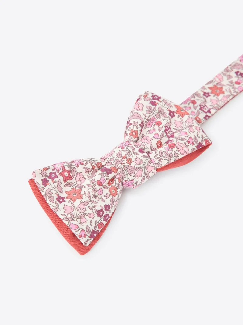 Nœud papillon fleuri en coton Le Colonel