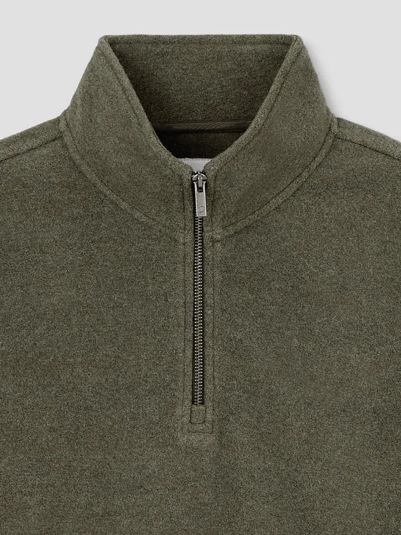 Sweat col montant demi zip