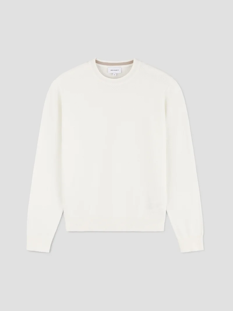 Pull col rond tricotage fantaisie