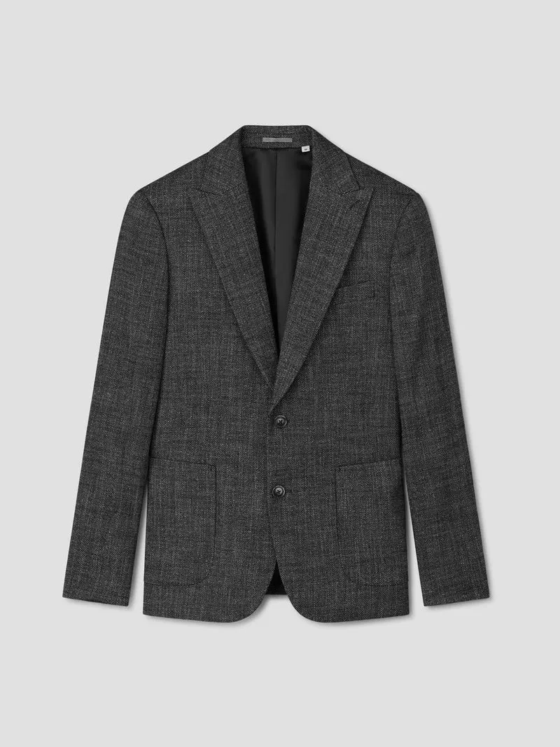 Veste de costume slim en chevron