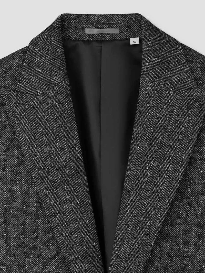 Veste de costume slim en chevron