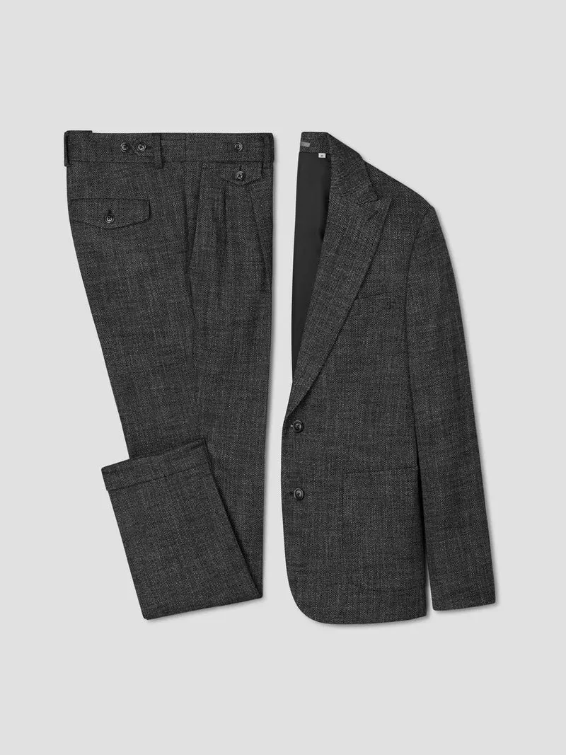 Veste de costume slim en chevron