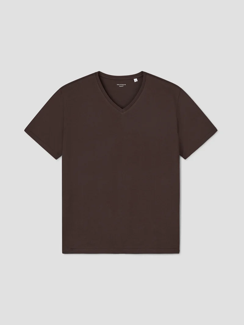 T-shirt col V en coton Supima®