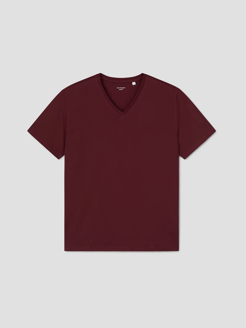 T-shirt col V en coton Supima®