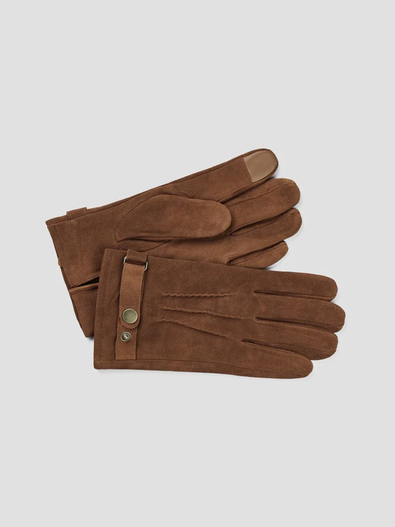 Gants en cuir suédé