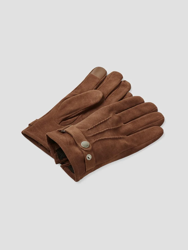 Gants en cuir suédé