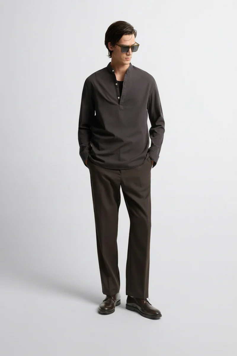 Chemise slim en coton - L'atelier