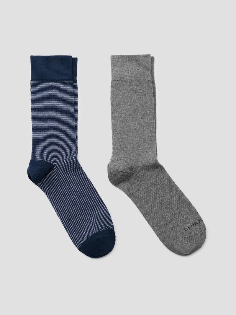 Chaussettes en coton rayé