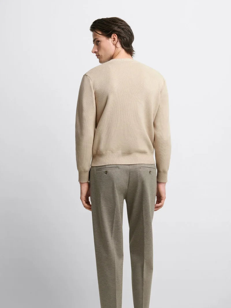 Cardigan col rond boutonné