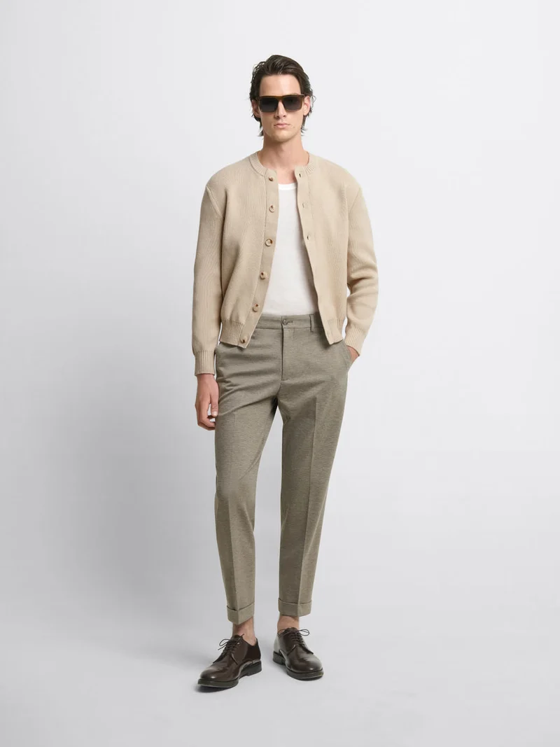 Cardigan col rond boutonné