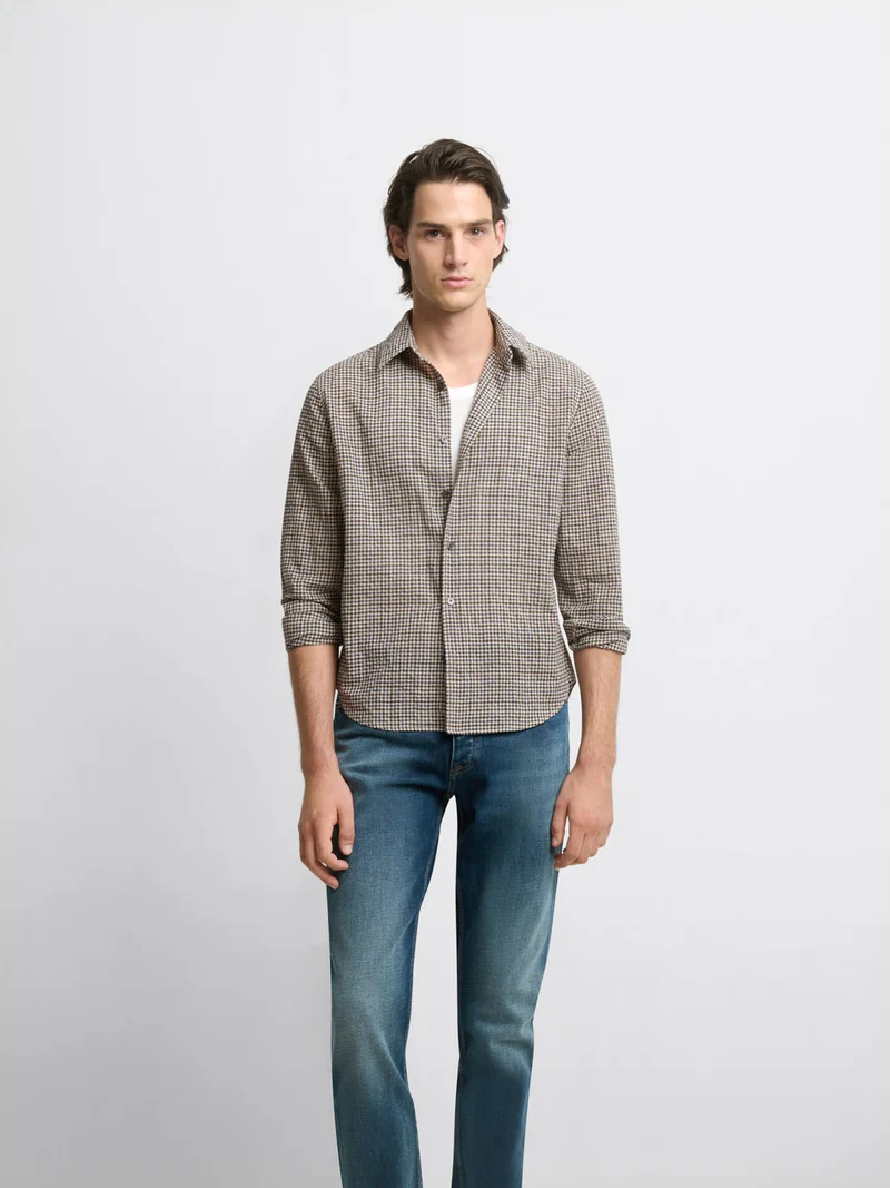 Chemise regular à carreaux