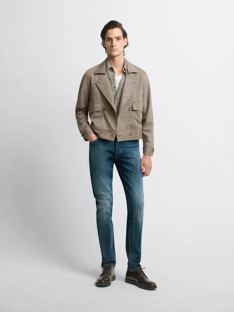 Chemise regular à carreaux