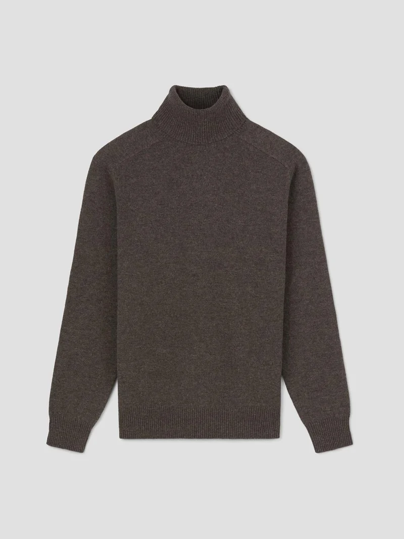 Pull col roulé en laine-cachemire
