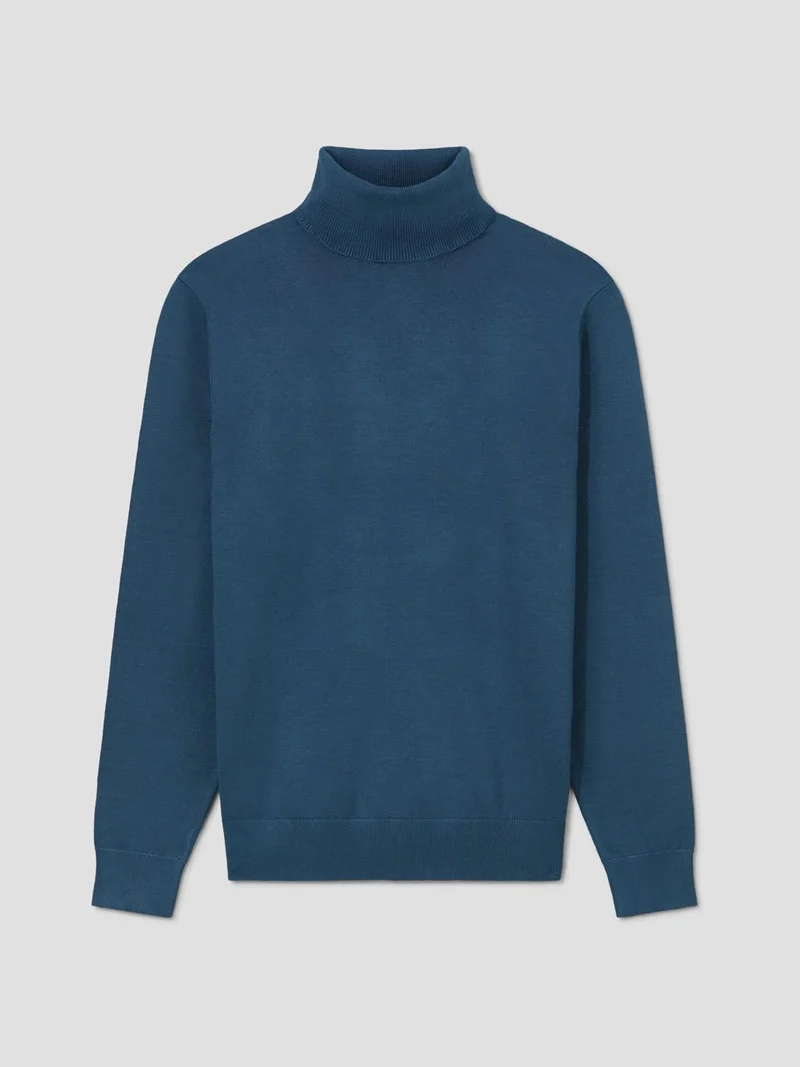 Pull col roulé en jersey
