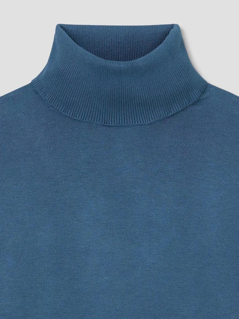 Pull col roulé en jersey
