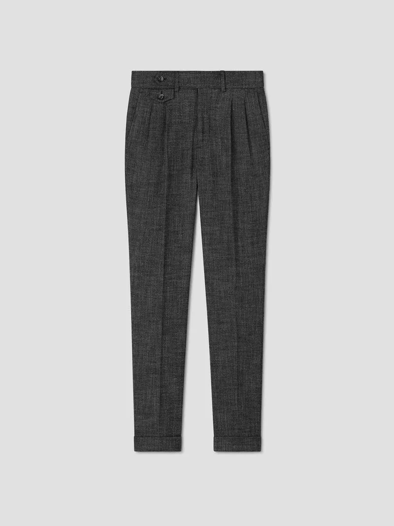 Pantalon de costume slim chevron