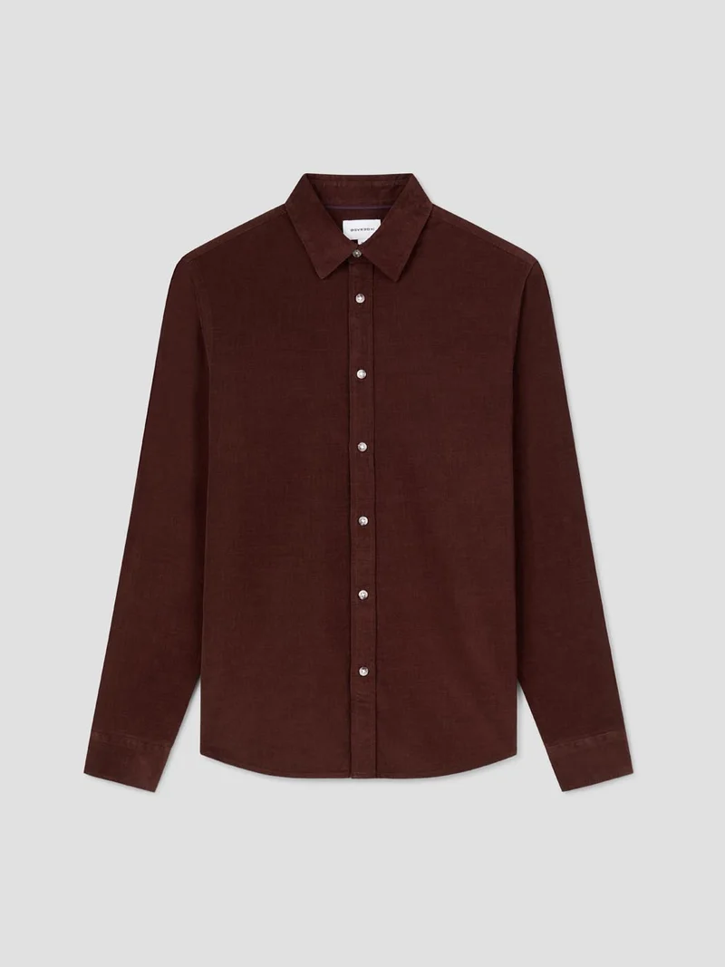 Chemise slim en velours