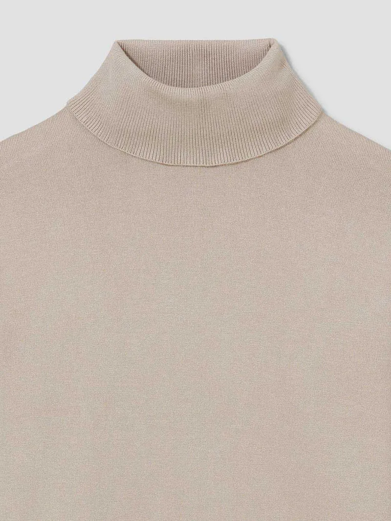 Pull col roulé en jersey